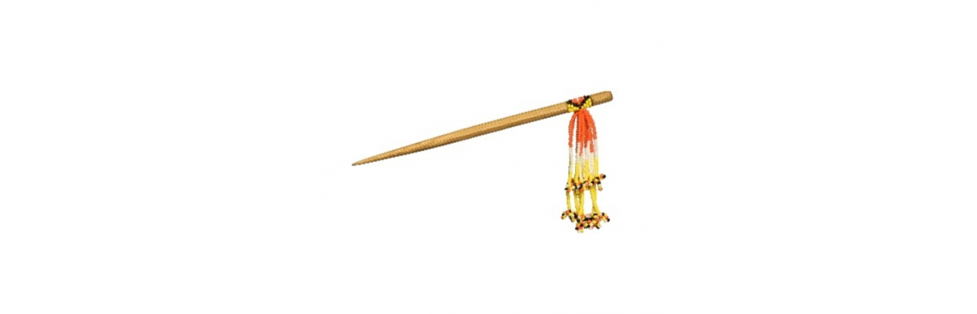 women's Hair Stick - Diamond - Bamboo/Beads